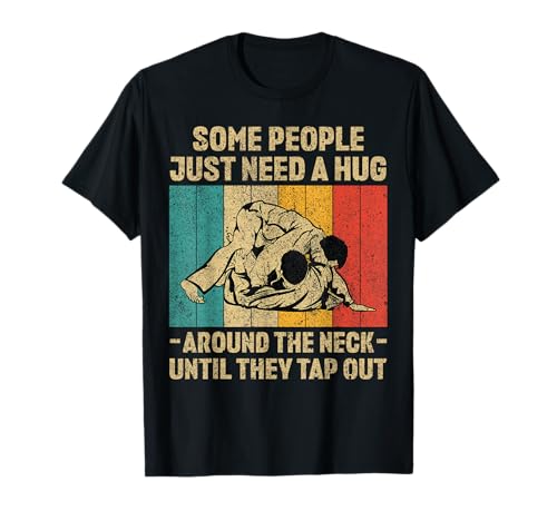 Some People just Need a Hug Vintage BJJ Brazilian Jiu Jitsu T-Shirt Small