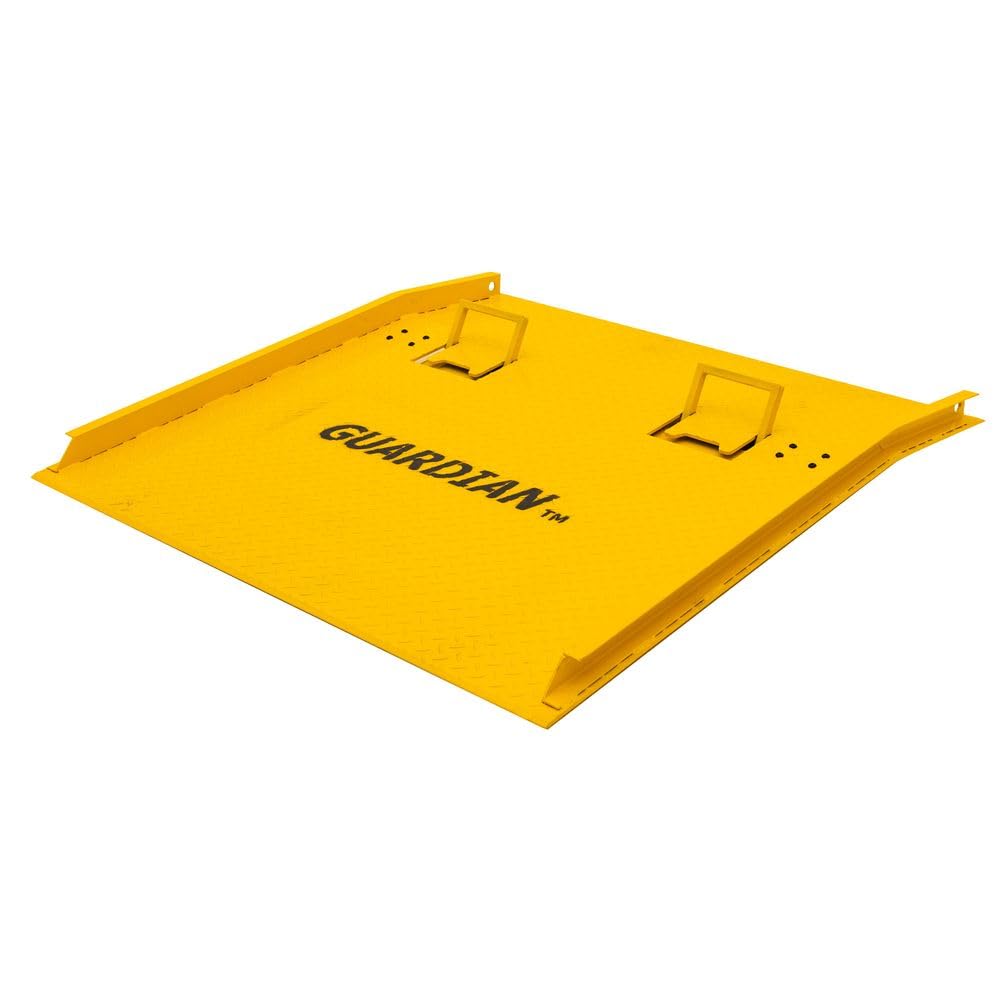 Dock Board, 60" x 60", Steel, 16,000 lb, for Forklift, up to 7" H, Guardian