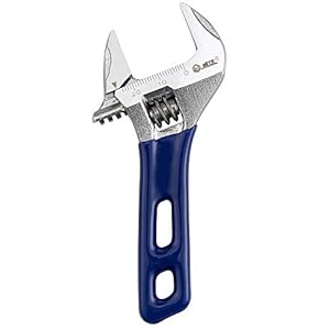 Stubby Adjustable Wrench with Wide Opening,Mini Adjustable Wrench Spanner with Short Handle, Chrome Vanadium Steel Forged – 4 inch