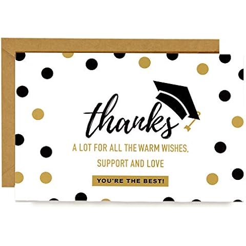 SUPREME IMPRESSION Graduation Thank you Cards 2024 with Envelopes, Attractive Graduation Greeting Cards 2024 Pack of 24 Graduation Cap Thank you Notes Card Set Cover