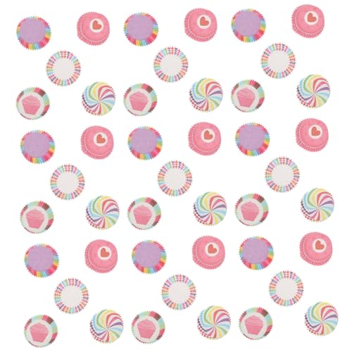 MUELODSIC 500個 入り防油紙製カップケーキホルダー 多彩カラー使い捨てベーキングカップ ケーキ型紙トレイ 誕生日 結婚式 パーティー用実用的