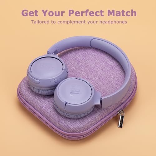 Image of Ginsco Case Compatible with JBL Tune 510BT /520BT /500BT /Junior 320, with Sony WH-CH520 /510, Ultra-Slim Hard Shell Headphone Case for On Ear Headphones (Purple)