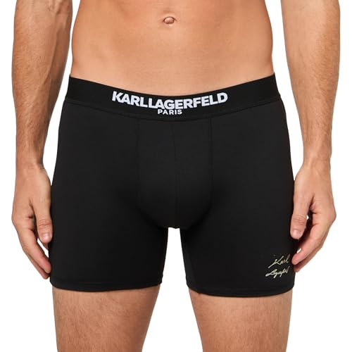KARL LAGERFELD Men's 3 Pack Karl Solid Boxer Briefs2