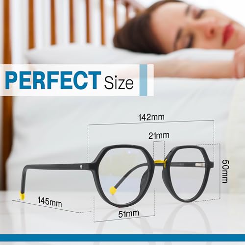 Image of 4SHADES Blue Light Blocking Glasses for Eye Strain | Women & Men | Stylish Round Frames | Computers Gaming & Screen