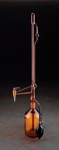 Amber Burets, Automatic Self-Zeroing, Class A, Glass Stopcock, 25 mL (1 Each)