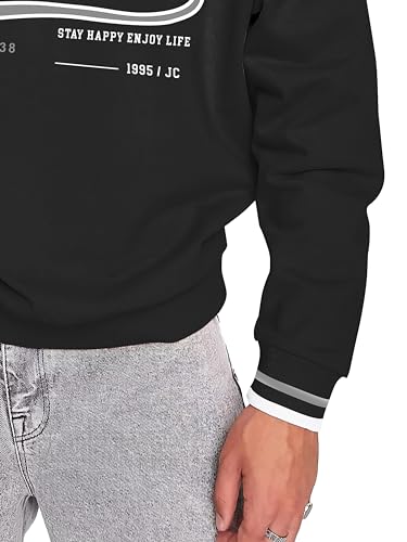 Image of Jump Cuts Mens Printed Polo Neck Full Sleeve Oversized Fit Cotton Blend Polo T-Shirt Large for Men
