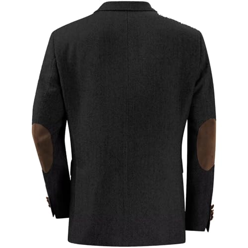 Men's Tweed Knit Casual Blazer Single Breasted Classic Slim Fit Lightweight Modern Jacket Formal Wedding Business2