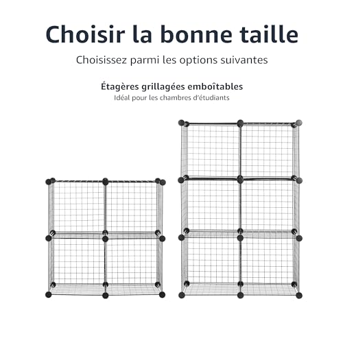 Casier de rangement métallique noir pour optimiser les petits espaces - 6