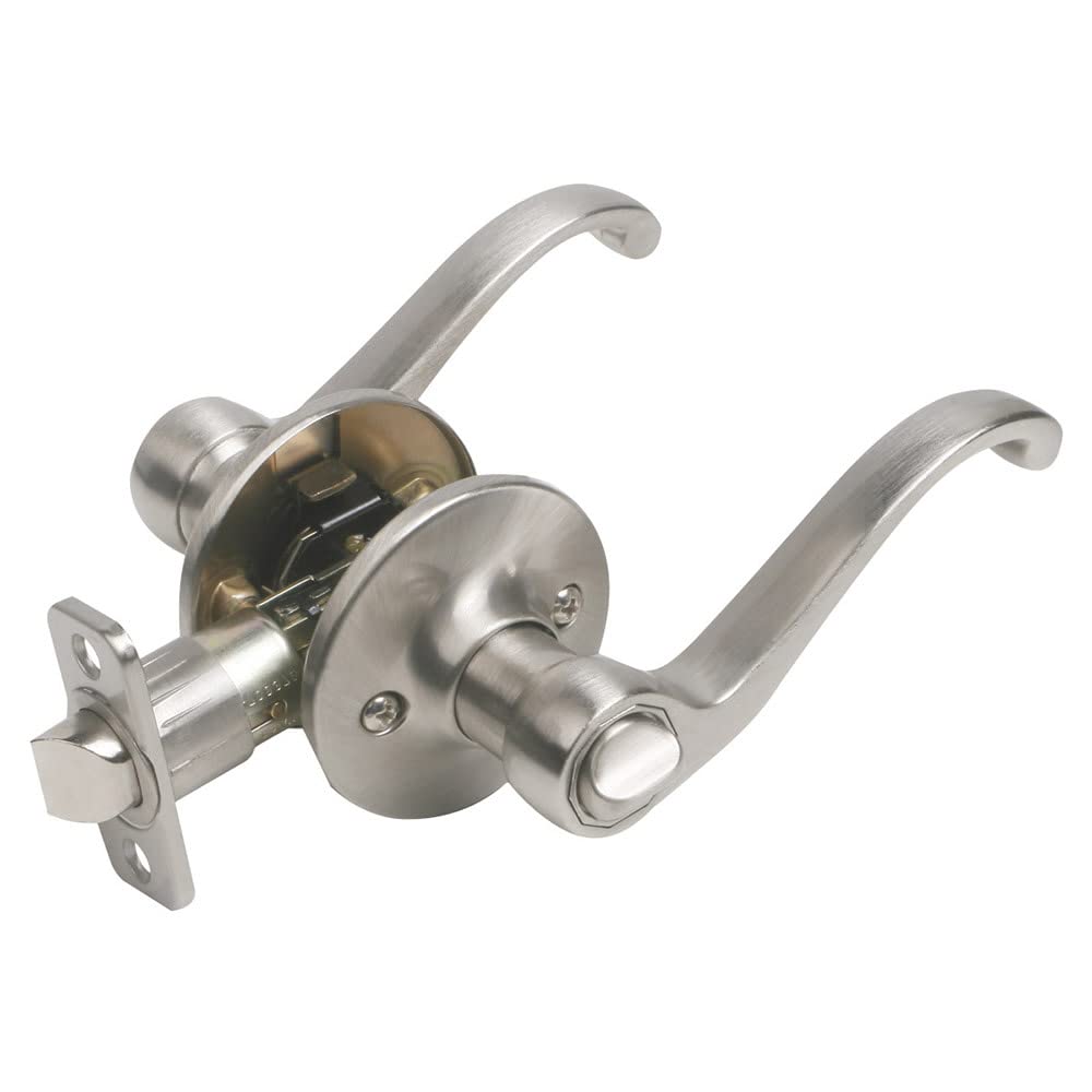 Design House 740399 Scroll Evrensel Mandal Gizlilik Kapı Kolu, Saten Nikel, 6 Yönlü