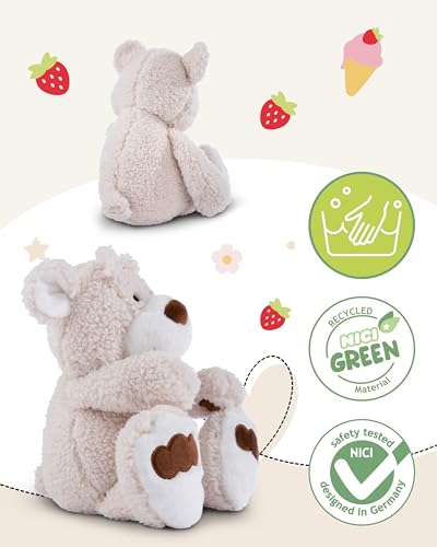 NICI Kuscheltier Bär Bendix 20cm Green I Schlenkernder Teddybär mit großen, knuffigen Tatzen I Plüschtier für Schmusetierliebhaber I Stofftier – 49436