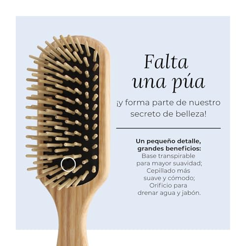 Miniatura 5 de Tek - Cepillo Rectangular Medio De Madera De Fresno Con Púas Cortas, Hecho A Mano En Italia, Para Pelo Fino O Liso - 22 X 5.5 Cm