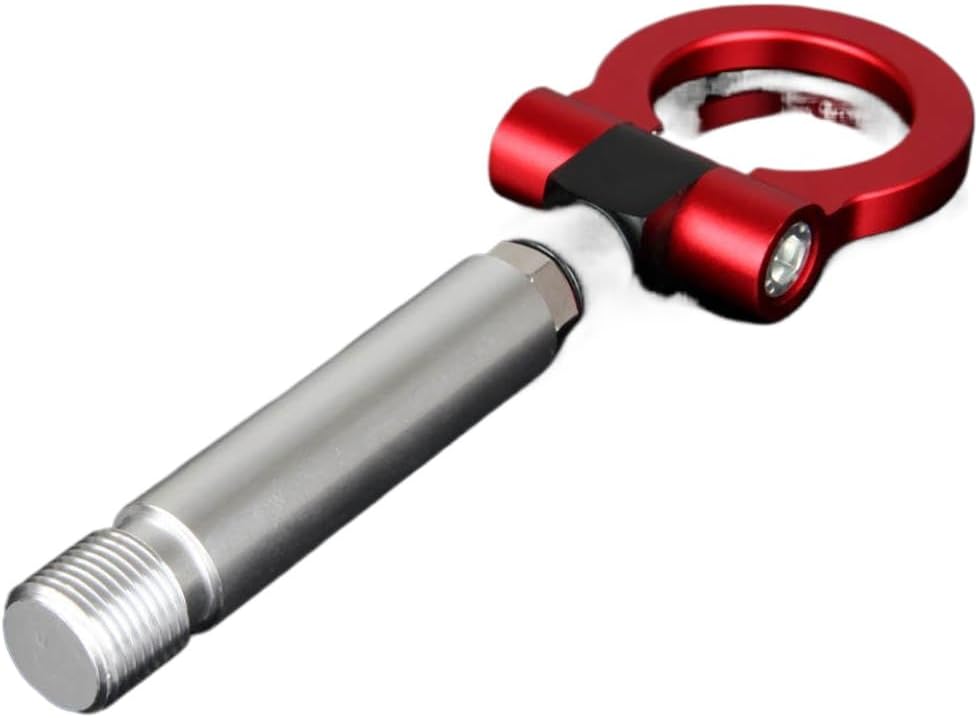 Aluminum and Iron Screw-On Front Bumper Tow Hook for Yaris (2000-2011) and xB (2004-2007) - Racing Style Trailer Towing Accessory