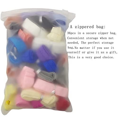 Arlai 36 Yards Ribbon Elastic Foldover Elastics Stretch Hair Ties Headbands For Hair Bow, Clothing & Accessories,Diy (18 Colors, Each Color 2 Yard) #TOP6