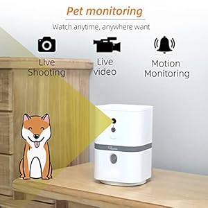 SKYMEE Petalk AI II Dog Camera Automatic Treat Dispenser, 5G WiFi Pet Camera with 180° Pan Full-Room View,Night Vision,Two Way Audio for Dogs and Cats,Compatible with Alexa SKYMEE Petalk AI II Dog Camera Automatic Treat Dispenser 5G WiFi Pet Camera with 180 Pan Full Room ViewNight VisionTwo Way Audio for Dogs and CatsCompatible with Alexa