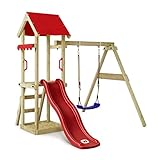SICUREZZA PER I BAMBINI: prestiamo particolare attenzione a dare ai nostri articoli stabilità e sicurezza, affinché i bambini possano giocare in tutta tranquillità. Le grandi travi delle altalene da 9 x 9 cm e i pali montanti da 9 x 4,5 cm rendono i nostri parchi giochi da giardino veramente stabili.