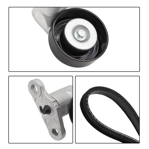 Image of A /C Serpentine Drive Belt Tensioner Kit Fits for Chevy Silverado Avalanche Express Suburban Tahoe for GMC Savana Sierra Yukon 1999-2008 for Cadillac Escalade 2002-2008 Replaces# 90K-38159