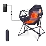 WGOS Hammock Camping Chair, Heated Chair, Camping Hammock, Swing Chair, Adjustable Back Portable with Cup Holder, Pillow, and Carry Bag (1-Pack Heated)
