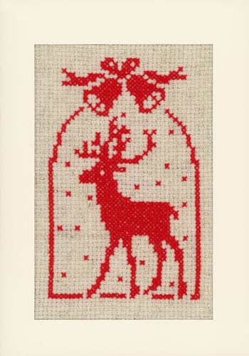 Image of Vervaco Christmas Symbols Card Cross Stitch Set, Multi-Colour