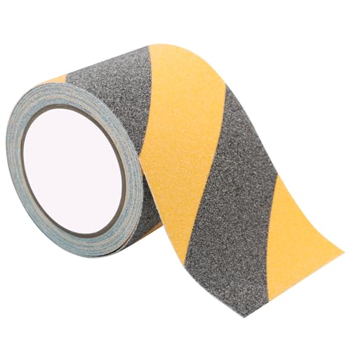 Image of Heavy Duty Anti Slip Grip Tape for Stairs Floor Outdoor /Indoor Waterproof 4 Inch x 16.5Ft Freads Non Slip Friction Tape Adhesive for Skateboards Stairs Ramps Black Yellow