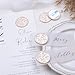 UNIQOOO Wax Seal Stickers - 3D Floral Wedding Invitation Envelope Seal Sticker, 50 Pcs Flower Self- Adhesive Champagne Stickers, Perfect for Invitation, Christmas, Gift Wrapping