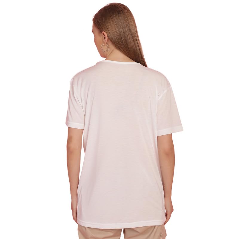Image of Round Neck Cotton Printed Women Regular Fit Tshirt-P1950