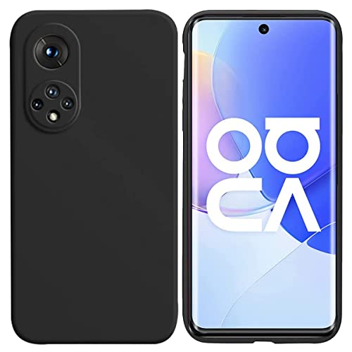 GEEMEE para Huawei Nova 9 Funda, Espalda Ultra Slim Cáscara Silicona Flexible Claro Ligero TPU Suave Case, Arañazos Cubierta Protectora Cover-Black Cover