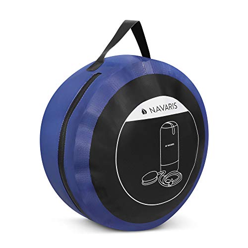 Navaris Portable Pressure Shower With Foot Pump - 2.9 Gallon (11L) Outdoor Solar Shower Bag With Shower Nozzle For Camping, Hiking, Backpacking, Beach #TOP4