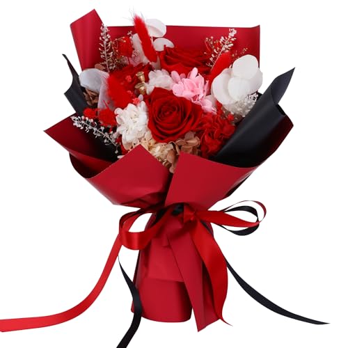 Ramo de rosas Forever para entrega, ramo de flores frescas, ramo de flores preservadas hecho a mano, regalo que dura de 1 a 3 años, regalos para mujeres, aniversario, Navidad, San Valentín,
