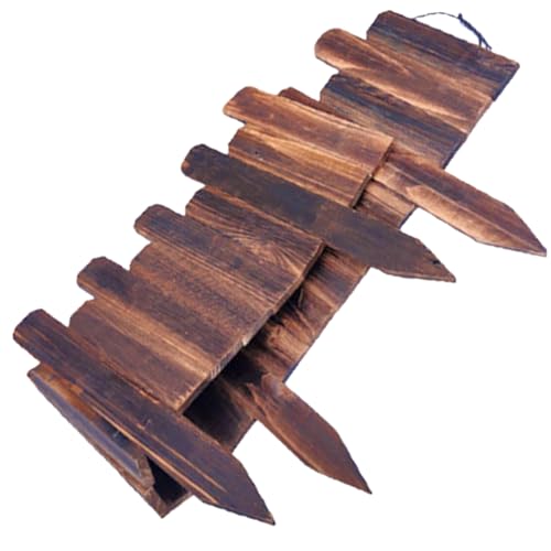 SHINEOFI Bordure De Jardin 120X30cm Clôtures De Jardin en Bois Bordure De Paysage Clôture De Pelouse pour Parterre De Fleurs Cour Pots De Fleurs Décoration De Chemins