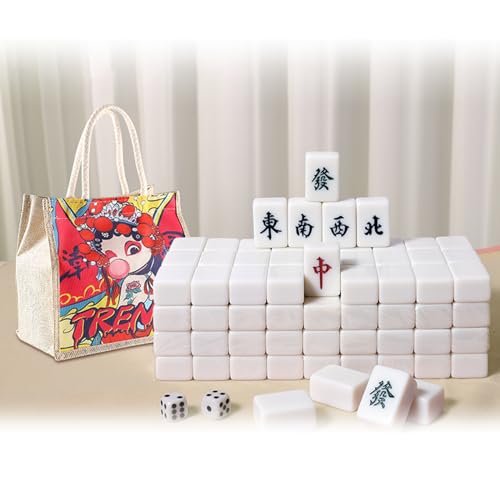 Set de Mahjong Chino Mediano con Bolso y Paño miniatura 1