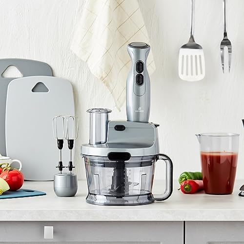 Karaca Pro-Multimax Food Processor, 2000W, Food Chopper, Blender, Mixer, Ice Crushing, Nonslip Stand, Large Capacity, Cake Mixer, Chopping, Whisking, Anthracite-test