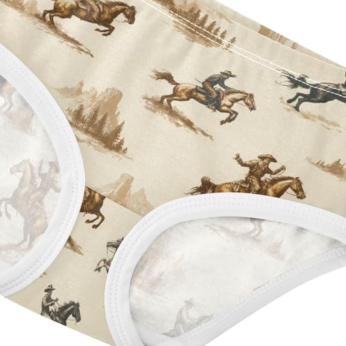 Girls Underwear Soft Cotton Cowboy Kids Panties in Sizes 2/3t, 4t, 5t, 6 and 84