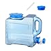 Lljsszr Camping Water Container Water Carrier Large Capacity Water Tank with Faucet Water Storage Jug for Driving Emergency Fishing, 7.5L