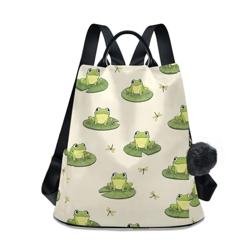 Sac à dos tendance femme grenouilles vertes : cadeau idéal
