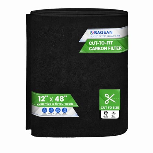 Image of Cut to Fit Activated Carbon Filter Sheet 12 inch x 48 inch - Activated Carbon Air Filter for Air Purifiers Window AC Air Vent And More - Charcoal Filters Absorb Odors & Freshens the Air (1-Pack)
