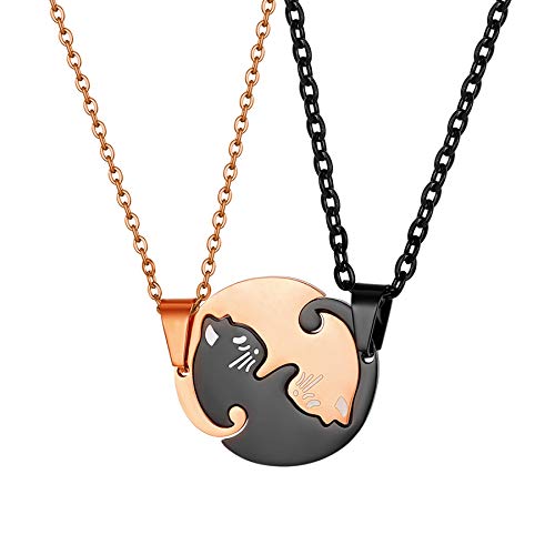 [LUAMY] �y�A �l�b�N���X �J�b�v�� �l�C ���킢�� �L�y���_���g �X�e�����X �`�F�[�� �t�@�b�V���� �˂� �A�N�Z�T���[ �o�����^�C���f�[ �L�O�� �N���X�}�X �v���[���g