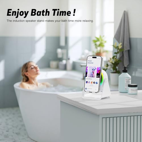 Enceinte Bluetooth induction blanc, le cadeau technique parfait - 7