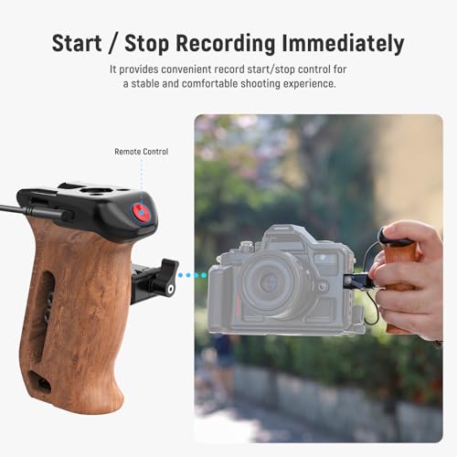 Mango madera NEEWER CA123 con abrazadera NATO y ajuste vertical para Fujifilm 5