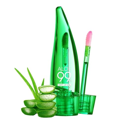 Aloe Vera Lip Oil, Magic Colour Changing Lip Gloss Long Lasting Organic Lipgloss Set Lips Moisturizer Aloe Vera Lip Stick Balm (1pcs Lip Oil)