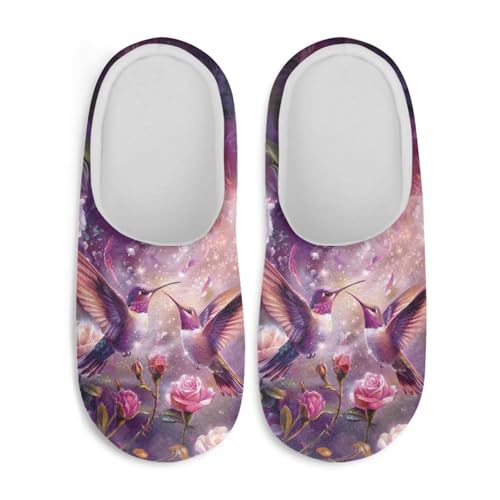 Slip-on Slippers for Winter, Cozy Soft Indoor House Shoes for Women Men, Closed Toe Warm Bedroom Slippers2