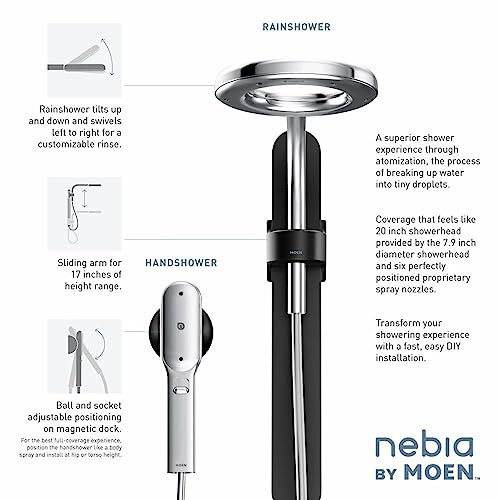 Moen N207C0BLC Spa Shower Matte Black/Chrome miniatura 6