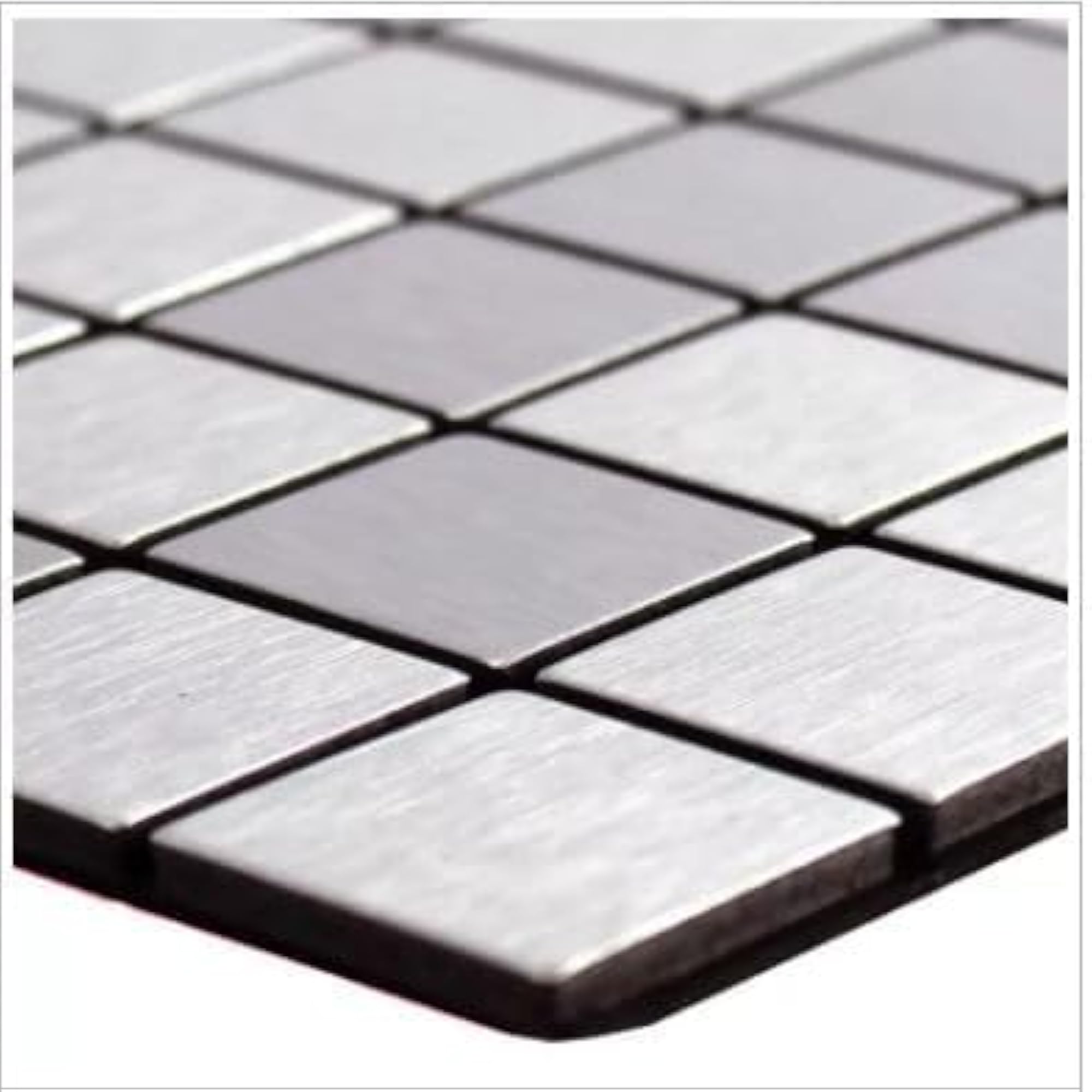 Self-Adhesive Aluminum Mosaic Peel and Stick Wall Tiles