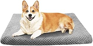 Onarway Dog Crate Mattress, Upgraded Fleece Fluffy Dog Bed Mat for Puppies, Dogs, and Cats Sleeping, Size 76×54cm Washable Sherpa Dog Mat for Small and Medium Pets