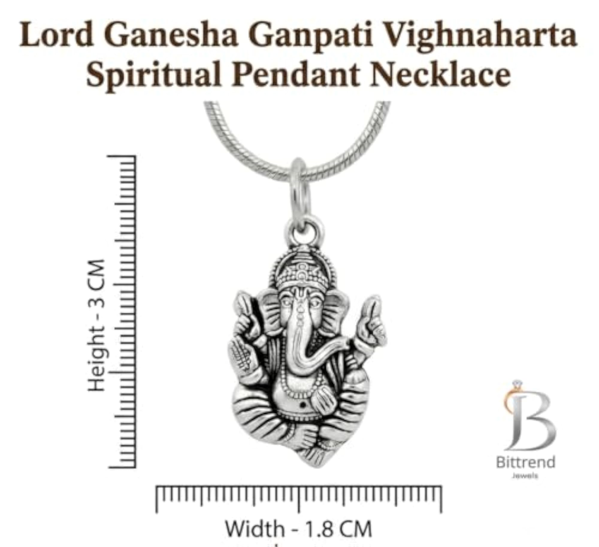 Ganesha Pendant Necklace for Men & Women
