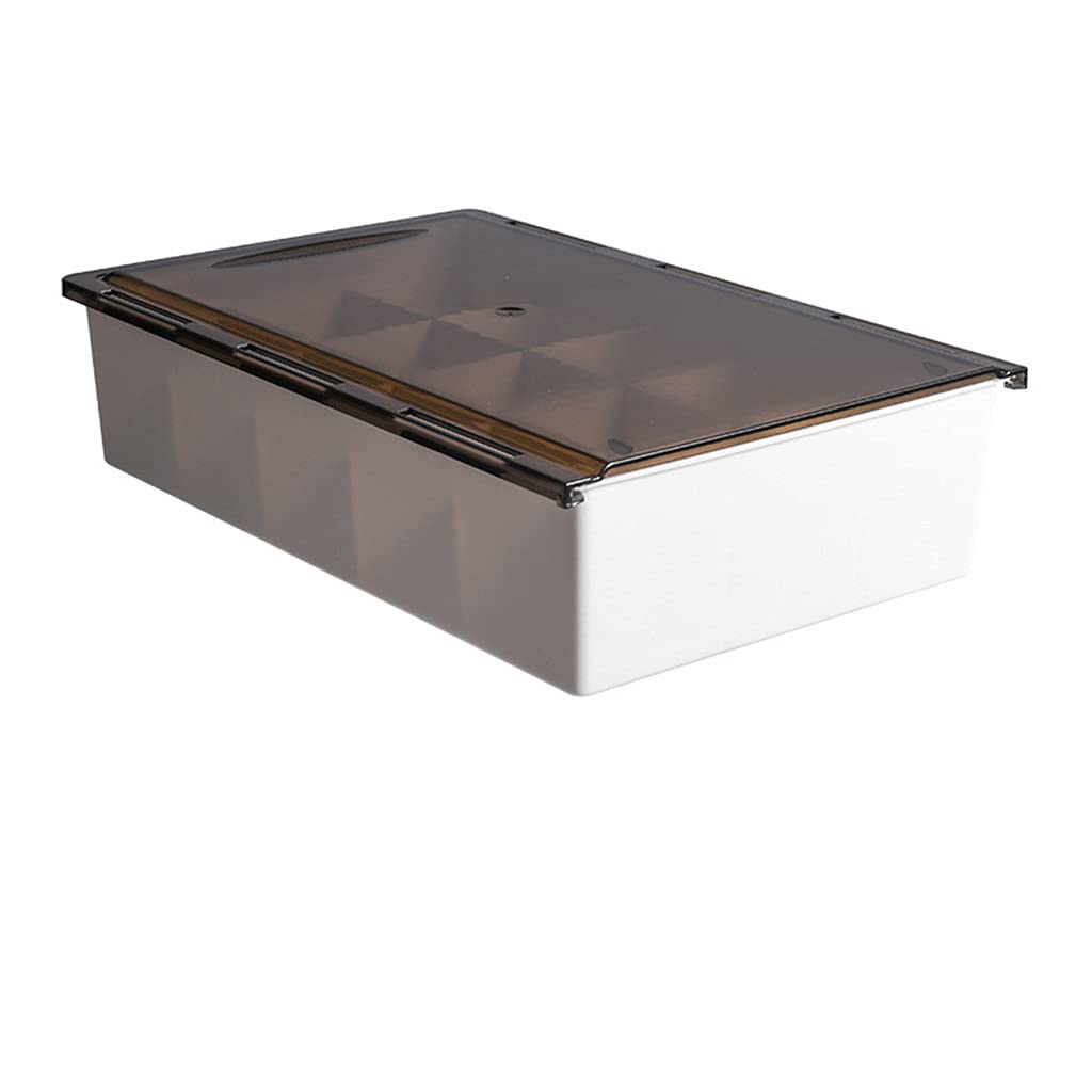 Kunststoff-Aufbewahrungsboxen zur Wandmontage, Unterwäsche, Schrank, Schubladenteiler, Schrank-Organizer mit Deckel, Aufbewahrungsbox für Krawatten, Socken, BHS, Schlafzimmer (Argento)