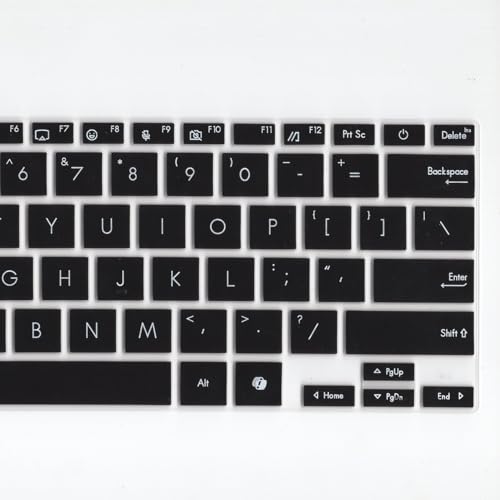 Image of Saco Keyboard Cover for 2025 2024 ASUS Zenbook S14 OLED UX5406 14 Inch AI Copilot PC | ASUS Zenbook S16 (UM5606) 16 Inch Copilot PC - Black