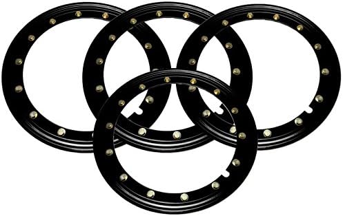 BILLET4X4 Set of 4 Beadlock hubcap Rings 16 inch - Black