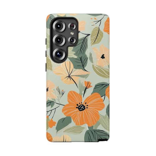 Coque rigide Samsung S25 Ultra motif floral finition brillante premium