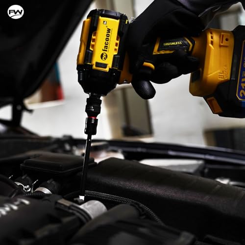 Facoow  Impact Nut Drivers Set Magnetic, 18pcs Color Coded SAE & Metric Impact Nut Drivers - image 7
