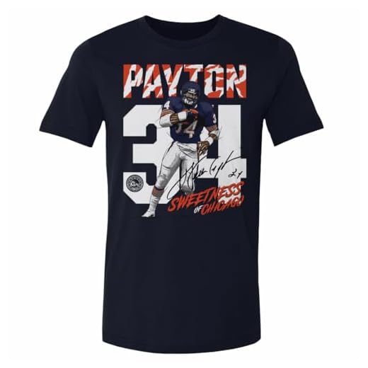 500 LEVEL Walter Payton Shirt (Cotton, XX-Large, True Navy) - Walter Payton Rush W WHT